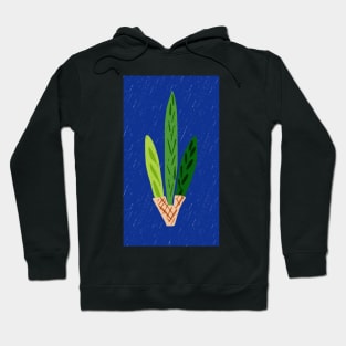 Lulav Dark Blue Print Hoodie